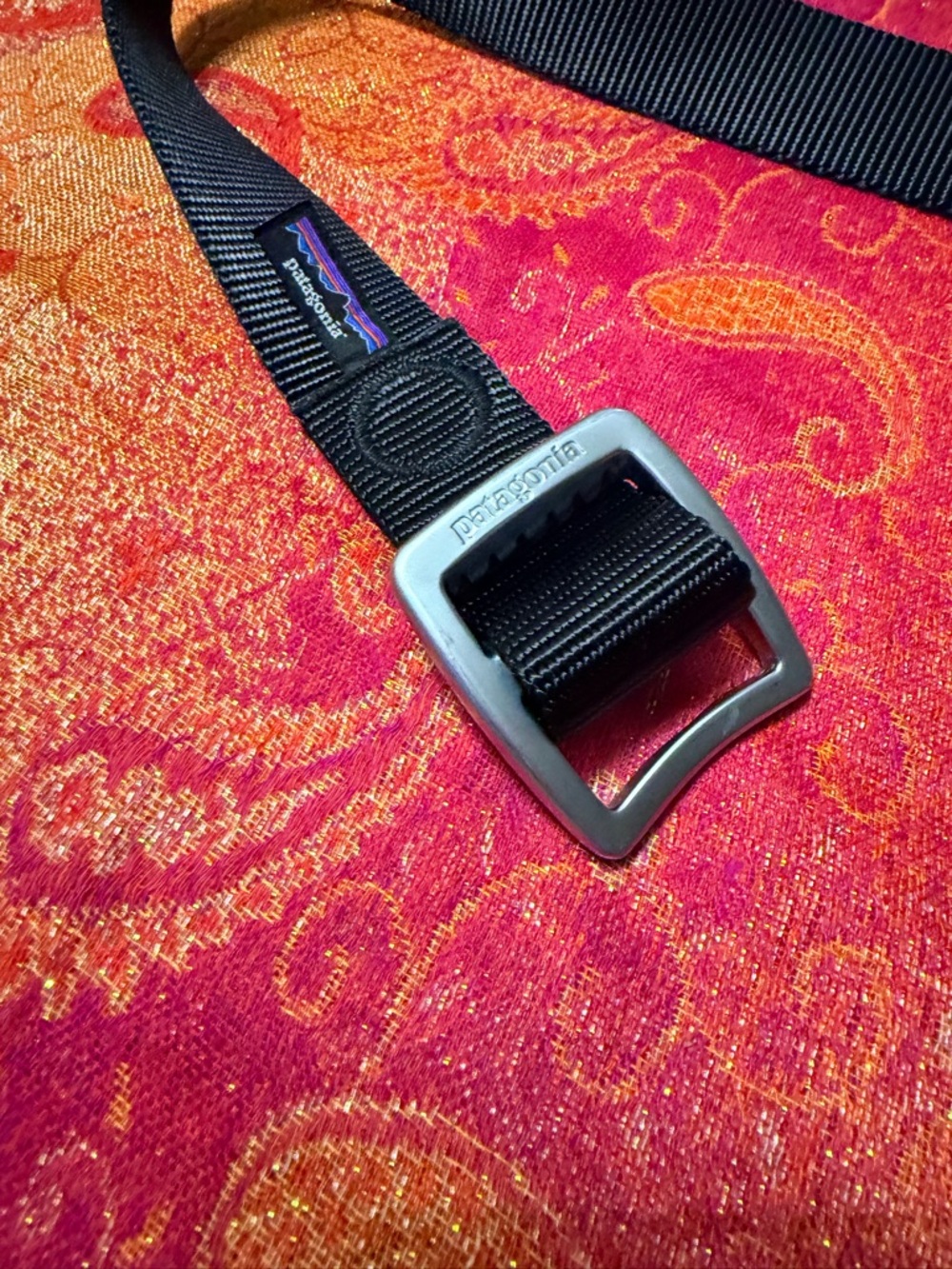 Patagonia Tech Web Black Webbing Belt with Silver Buckle - Picture 7 of 9